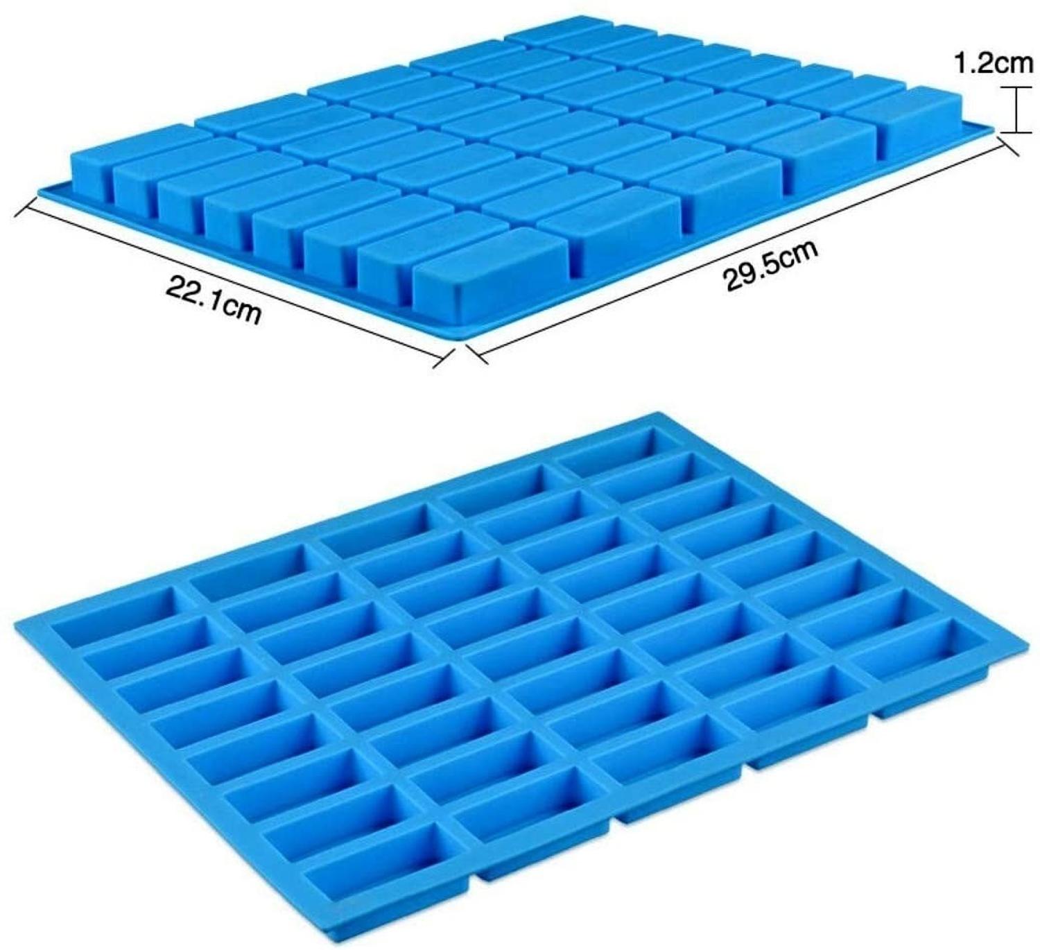 MOLDES SILICONA BARRA CHOCOLATE MOLDES HIELO MOLDE JABON AZUL - 2