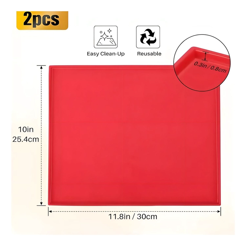 X2 SILPAT TAPETE DE SILICONA PARA HORNEAR BRAZO DE REINA 30CM LAMINA SILPAT ANTIADHERENTE REPOSTERIA - 2