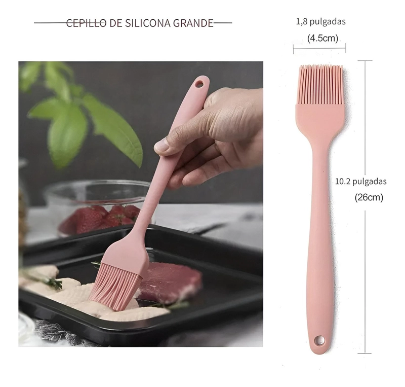 BROCHAS DE SILICONA REPOSTERIA UTENSILIOS COCINA PINCEL 26CM - 4