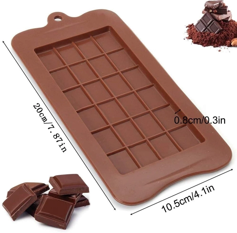 PACK X6 MOLDES DE CHOCOLATE BARRA DE CHOCOLATE SILICONA BORDO - 3