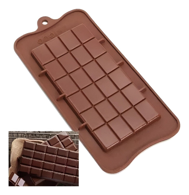 PACK X6 MOLDES DE CHOCOLATE BARRA DE CHOCOLATE SILICONA BORDO - 7