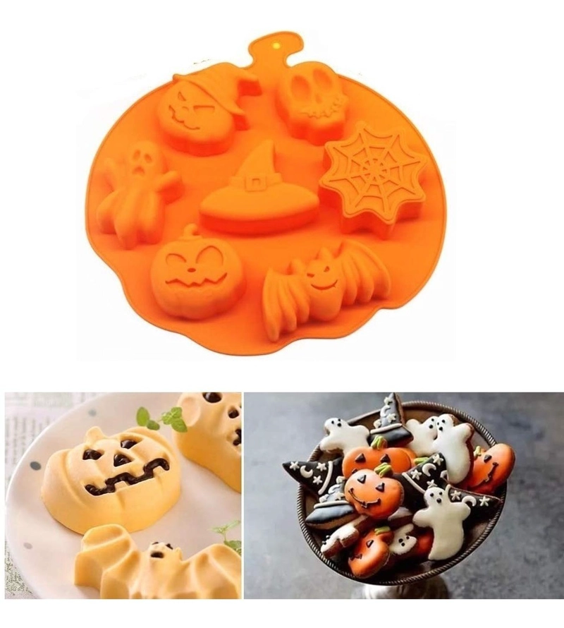 MOLDES HALLOWEEN MOLDES SILICONA HALLOWEEN MOLDE CALABAZA 7 - 1