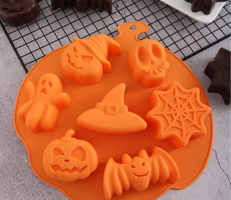 MOLDES HALLOWEEN MOLDES SILICONA HALLOWEEN MOLDE CALABAZA 7 - 8