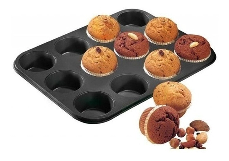 PACK X2 MOLDES 12 CUPCAKES MOLDE CUPCAKE MOLDE MUFFIN GRIS GRIS - 3