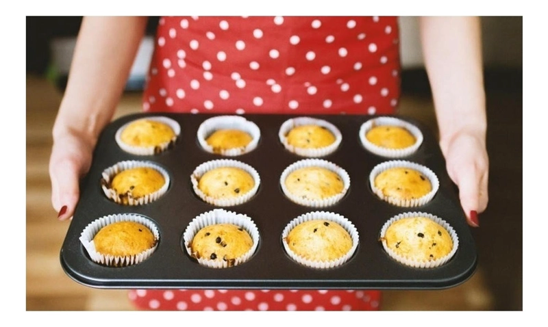 PACK X2 MOLDES 12 CUPCAKES MOLDE CUPCAKE MOLDE MUFFIN GRIS GRIS - 7