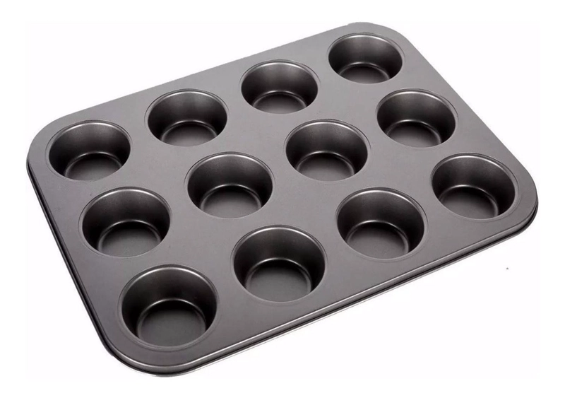 PACK X2 MOLDES 12 CUPCAKES MOLDE CUPCAKE MOLDE MUFFIN GRIS GRIS - 9