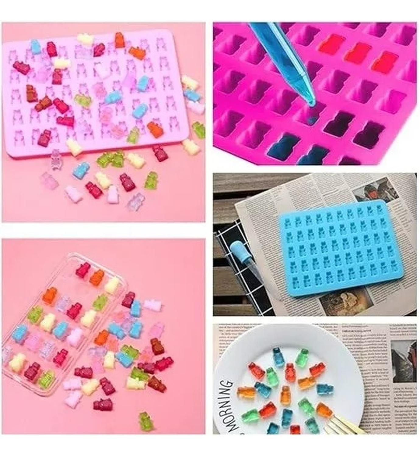 MOLDE DE SILICONA OSITOS MOLDES SILICONA REPOSTERIA 50 OSITO MULTICOLOR-146366 - 2