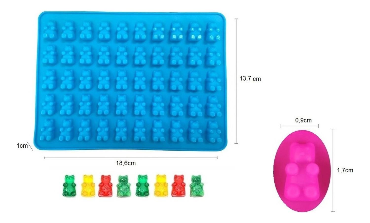 MOLDE DE SILICONA OSITOS MOLDES SILICONA REPOSTERIA 50 OSITO MULTICOLOR-146366 - 3