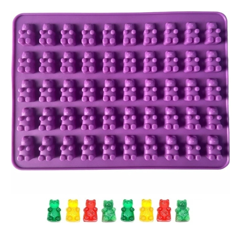 MOLDE DE SILICONA OSITOS MOLDES SILICONA REPOSTERIA 50 OSITO MULTICOLOR-146366 - 6