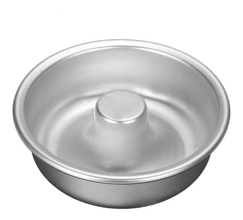 MOLDE TORTA MOLDE QUEQUE REDONDO MOLDE ALUMINIO FLANERA 20CM GRIS CLARO - 1