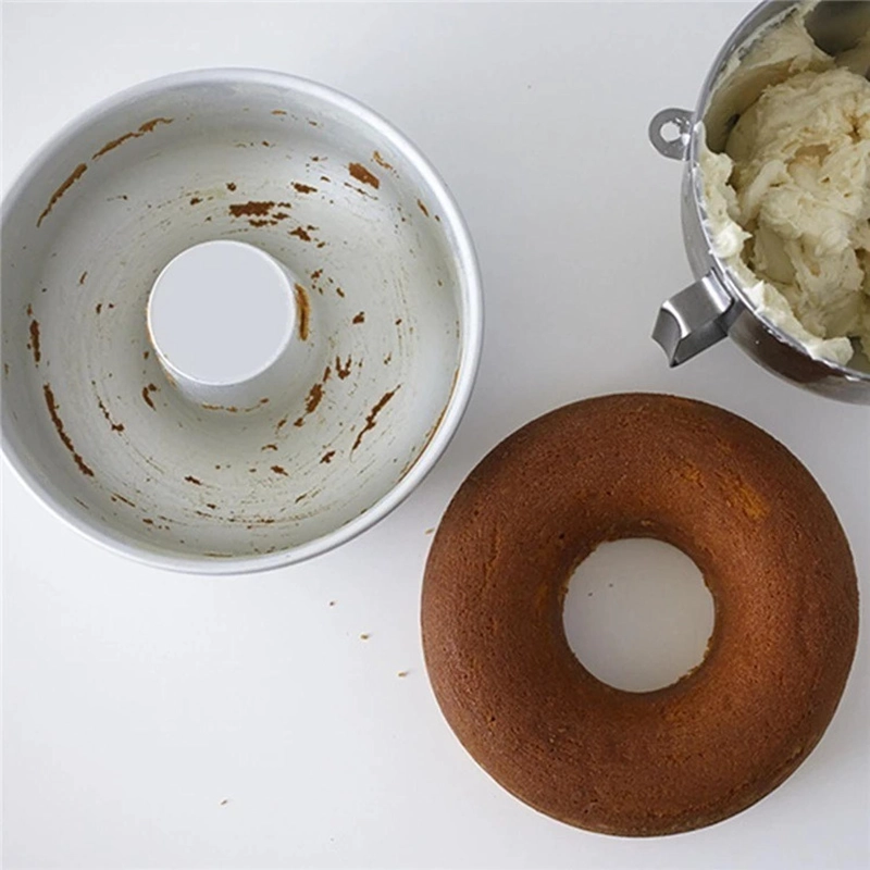 MOLDE TORTA MOLDE QUEQUE REDONDO MOLDE ALUMINIO FLANERA 20CM GRIS CLARO - 5