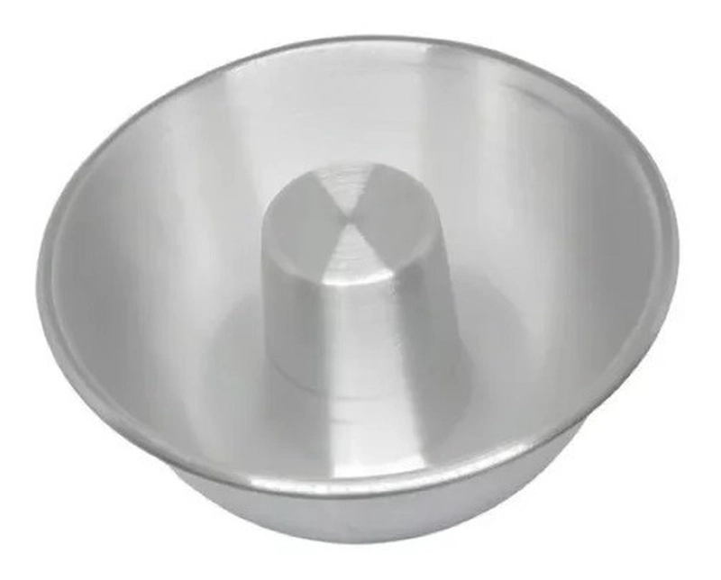 MOLDE TORTA MOLDE QUEQUE REDONDO MOLDE ALUMINIO FLANERA 20CM GRIS CLARO - 6
