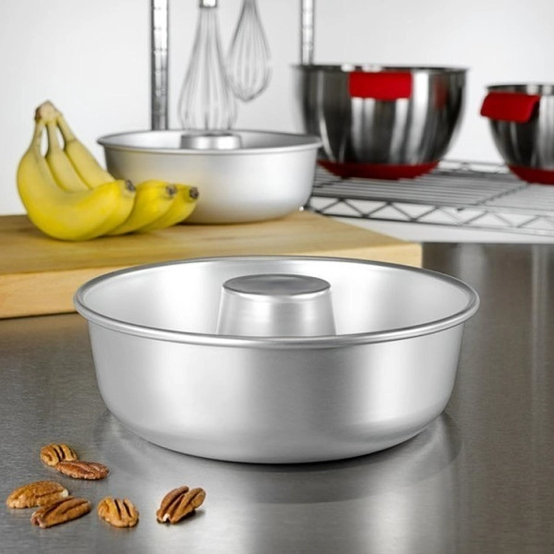 MOLDE TORTA MOLDE QUEQUE REDONDO MOLDE ALUMINIO FLANERA 20CM GRIS CLARO - 7