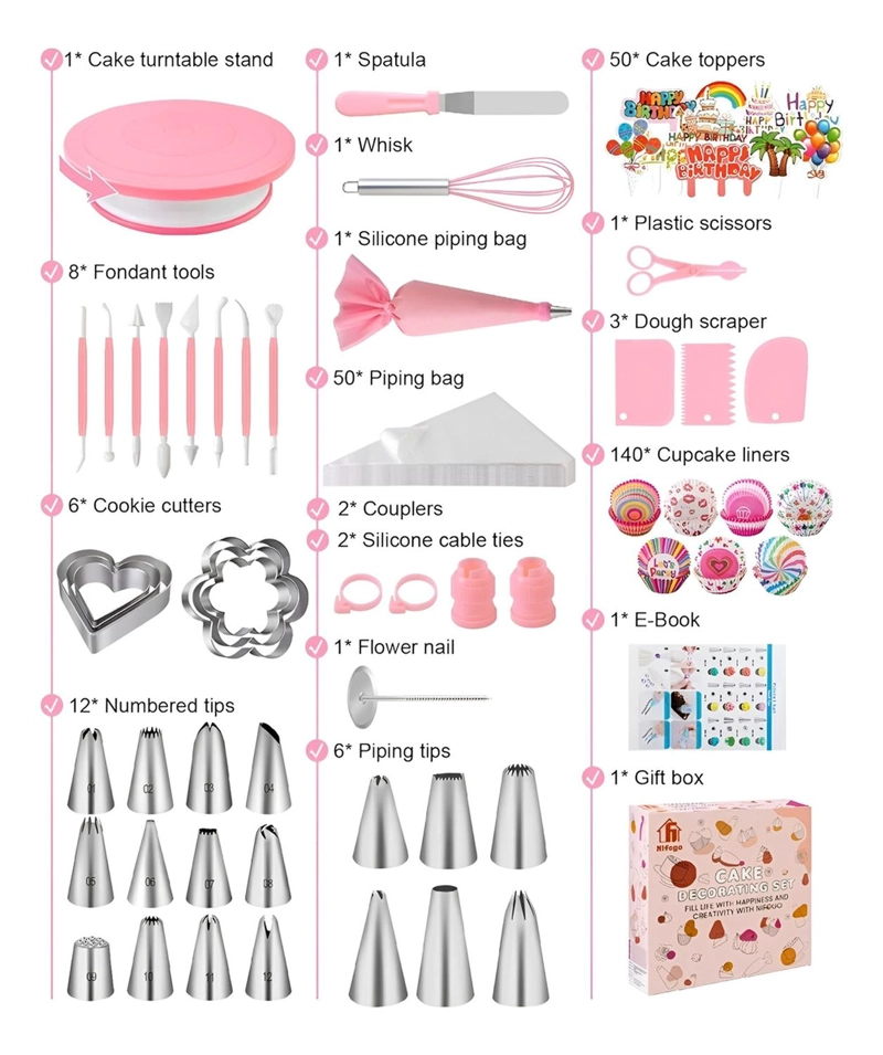 KIT PASTELERIA SET REPOSTERIA KIT REPOSTERIA COMPLETO 285PCS - 4