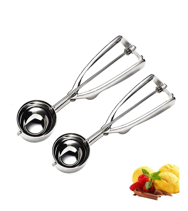 CUCHARAS PARA HELADO CUCHARA HELADO CUCHARA DE HELADO 4Y5CM PLATEADO - 1