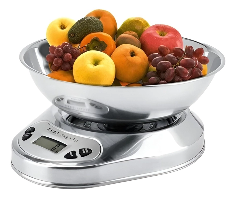 PESA GRAMERA PESA DIGITAL COCINA BALANZA COCINA 5KG/0.1G GRIS / BALANZA REDONDA 5KGS 5 G - 5