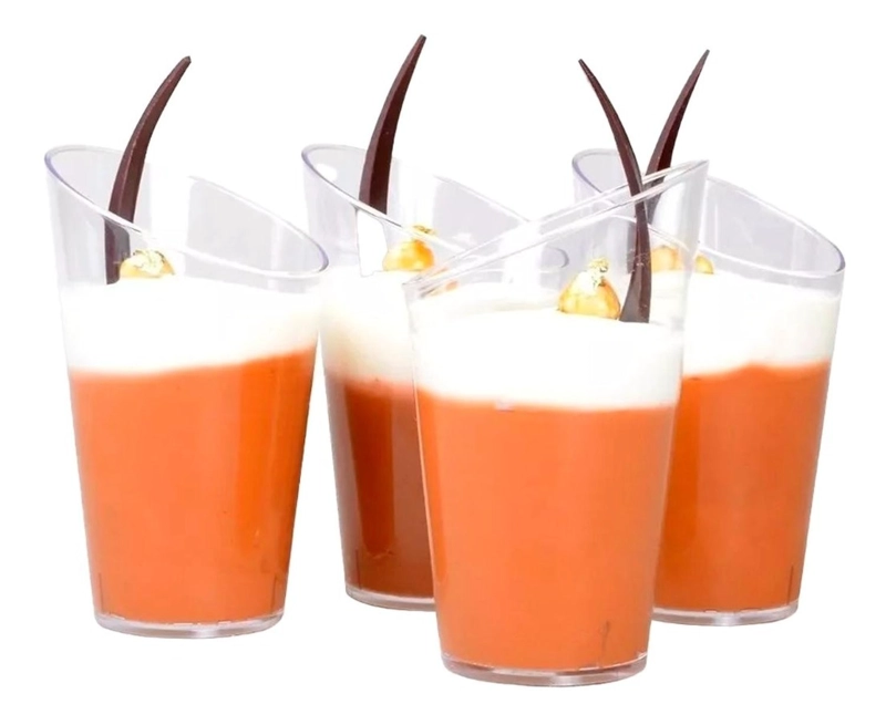 X80 POCILLO DESECHABLES POCILLOS PLASTICOS PARA POSTRES 60ML TRASPARENTE - 2