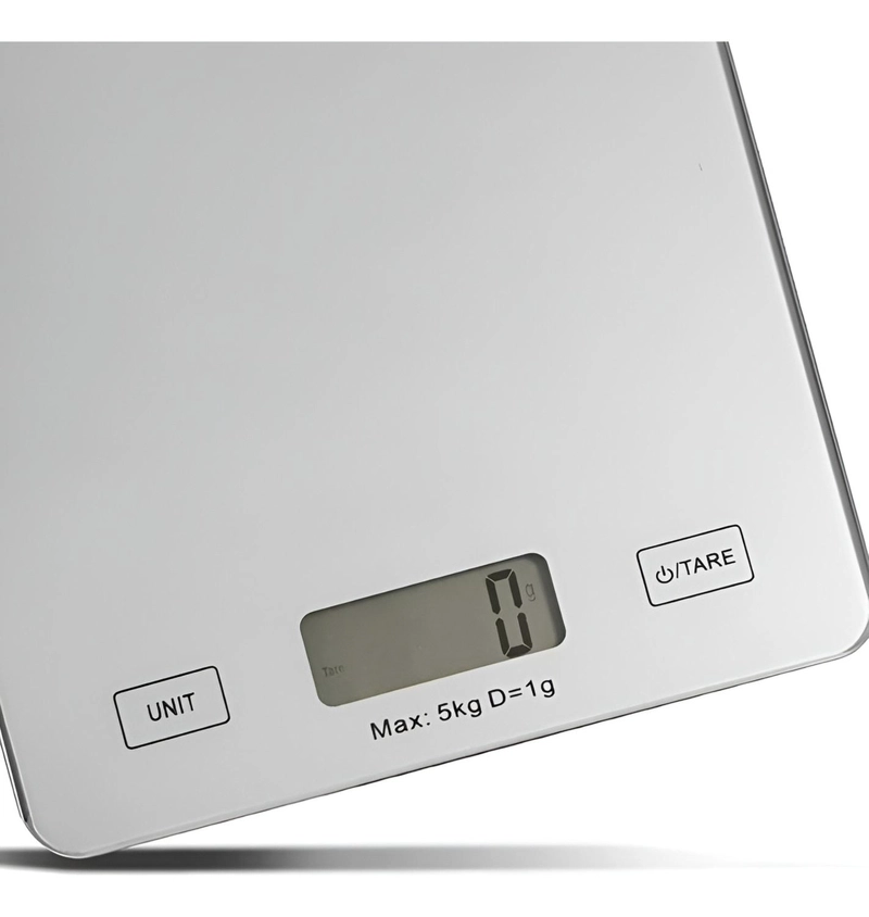 [PLAT-173623] GRAMERA DIGITAL PESA GRAMERA COCINA PESA ALIMENTOS 5KG/0.01G PLATEADO 5 KG - 5