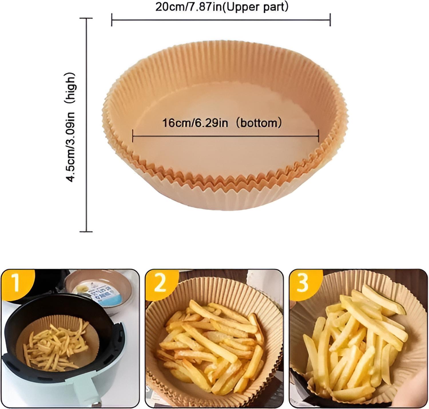PACK 200 PAPEL PARA FREIDORA AIR FRYER FORRO ANTIHADERENTE - 9
