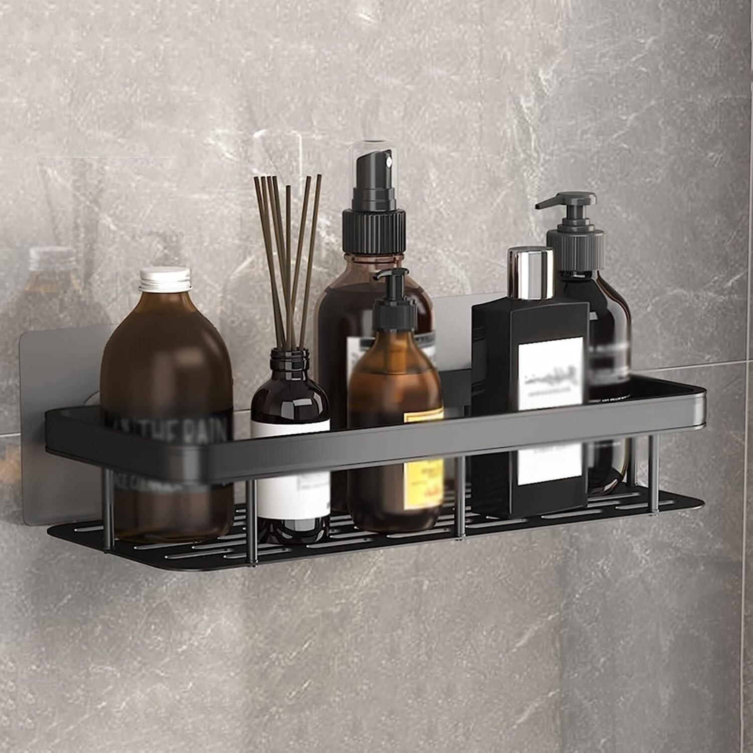 PACK X3 REPISA DE DUCHA ORGANIZADOR PARA DUCHA ESTANTE DUCHA NEGRO - 8