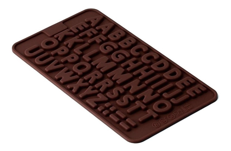 1 MOLDES CHOCOLATE MOLDES DE SILICONA MOLDE DOBLE ABECEDARIO - 3