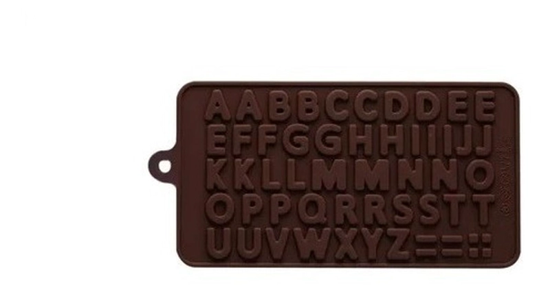 1 MOLDES CHOCOLATE MOLDES DE SILICONA MOLDE DOBLE ABECEDARIO - 5
