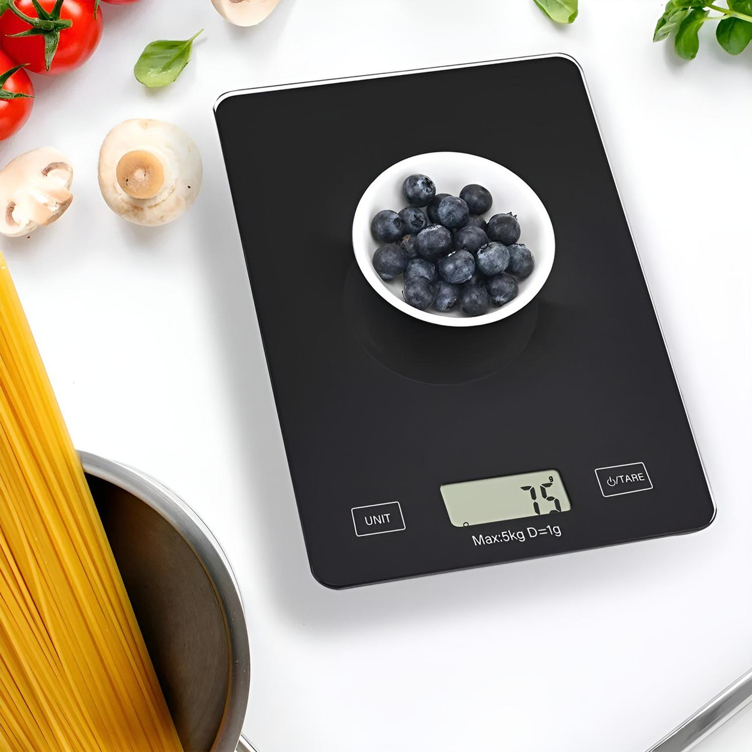 GRAMERA DIGITAL PESA GRAMERA COCINA PESA ALIMENTOS 5KG/0.01G NEGRO 5 KG - 2