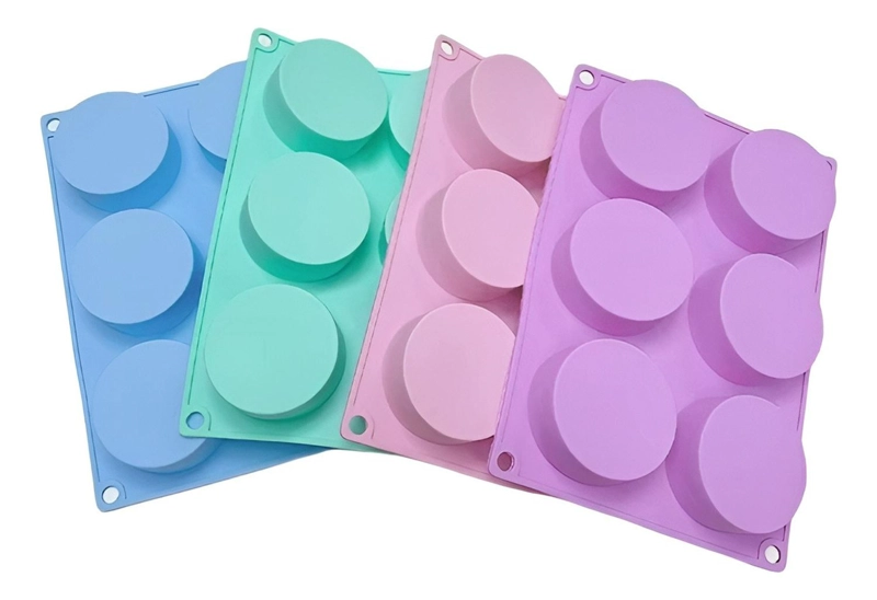 MOLDE DE SILICONA CHEESECAKE MOLDE JABON MOLDE 6CAVID REDOND - 8