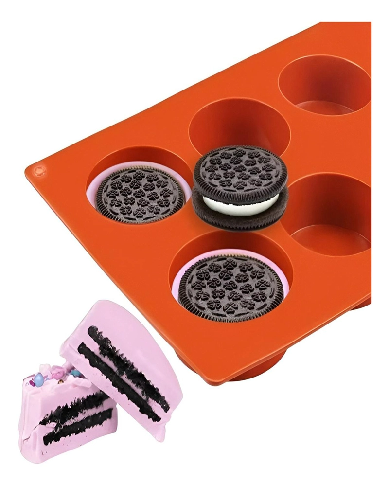 MOLDE DE SILICONA CHEESECAKE MOLDE JABON MOLDE 6CAVID REDOND - 9