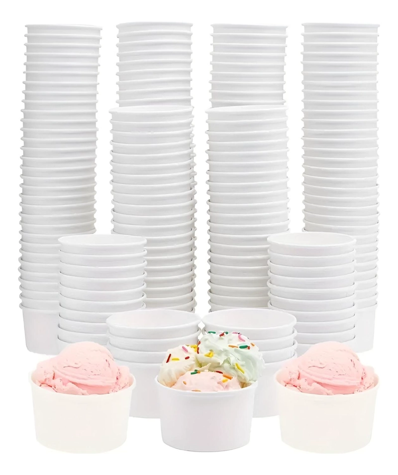 VASOS POLIPAPEL HELADO VASOS DESECHABLES POTE HELADO 4OZ - 1