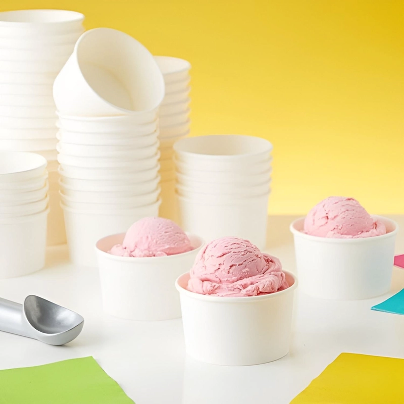 VASOS POLIPAPEL HELADO VASOS DESECHABLES POTE HELADO 4OZ - 2