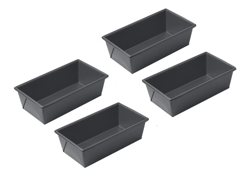 PADCK X4 MOLDE PAN MOLDE PARA PAN DE MOLDE RECTANGULAR 25CM GRIS CLARO - 1