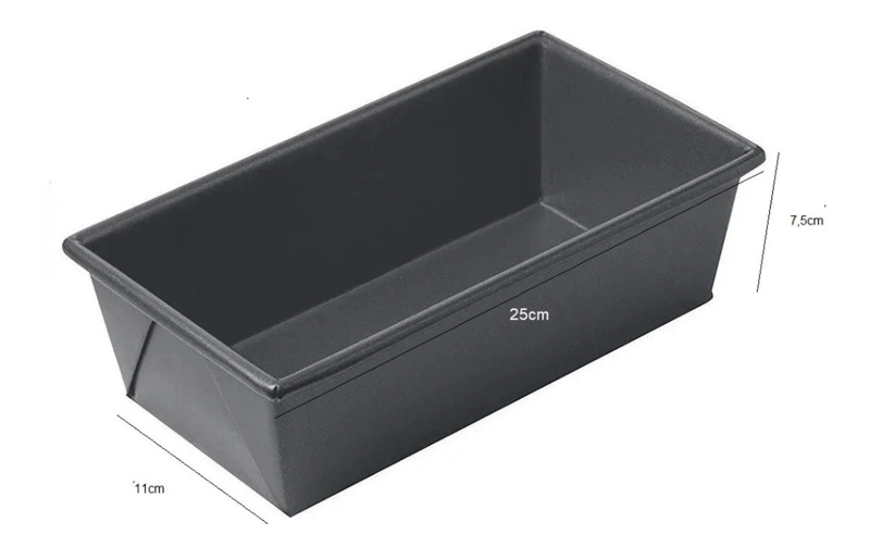 PADCK X4 MOLDE PAN MOLDE PARA PAN DE MOLDE RECTANGULAR 25CM GRIS CLARO - 3