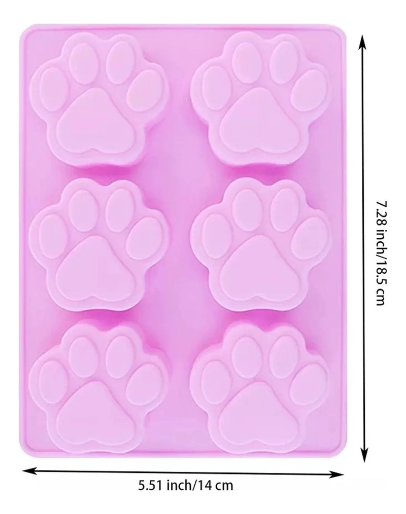 MOLDE SILICONA HUELLA MOLDES DE SILICONA MASCOTA PATA 6CAV - 3