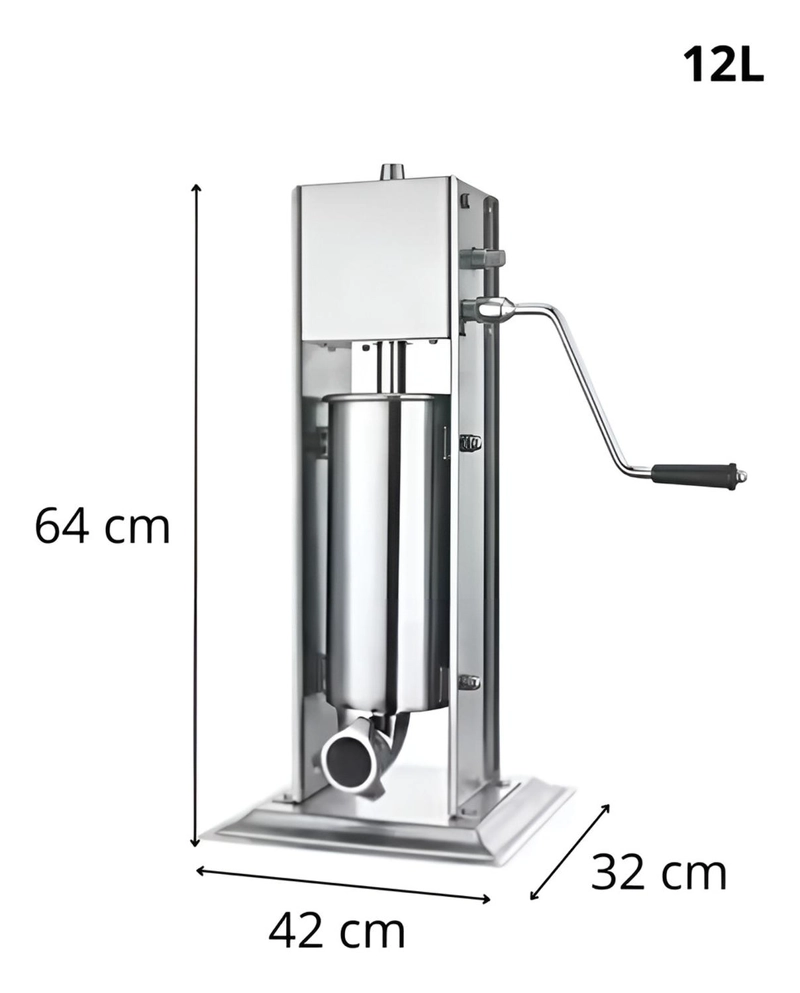 EMBUTIDORAS MANUAL EMBUTIDORA VERTICAL ACERO INOXIDABLE 12L - 3