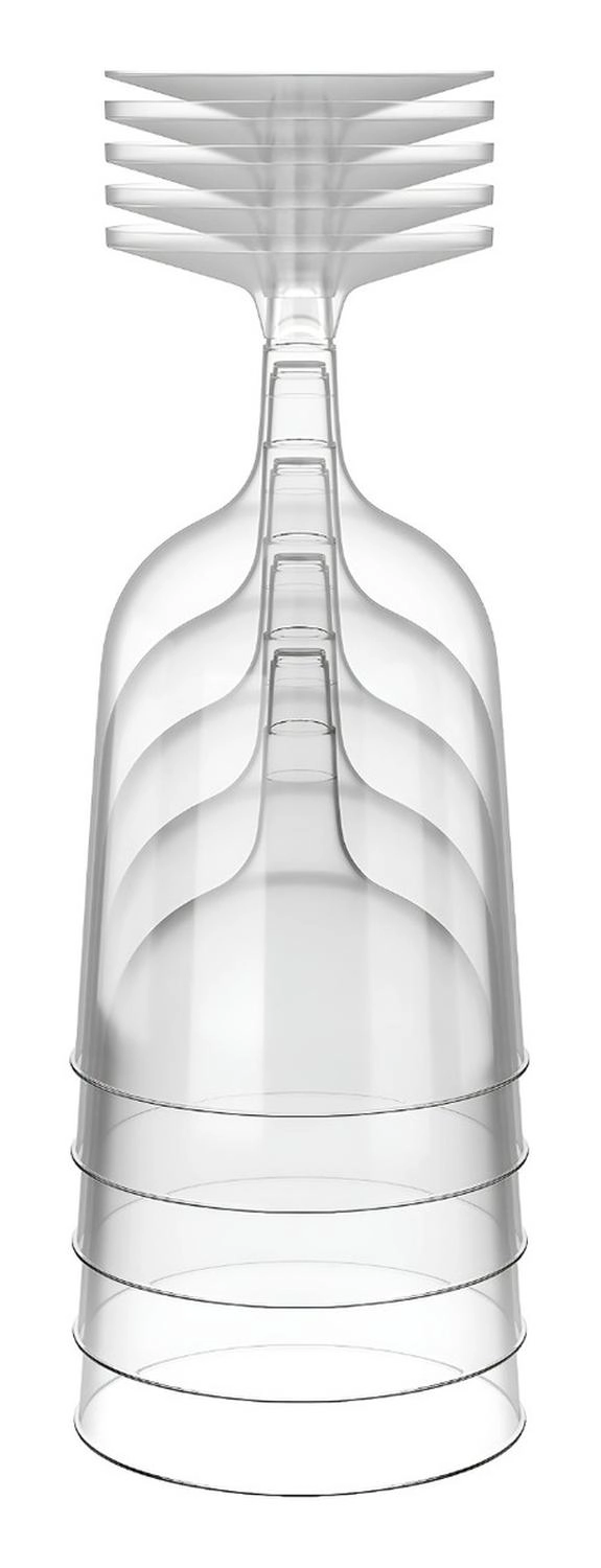 SET 10 COPAS DE VINO COPA ACRILICO TRANSPARENTE 6OZ/177ML - 6