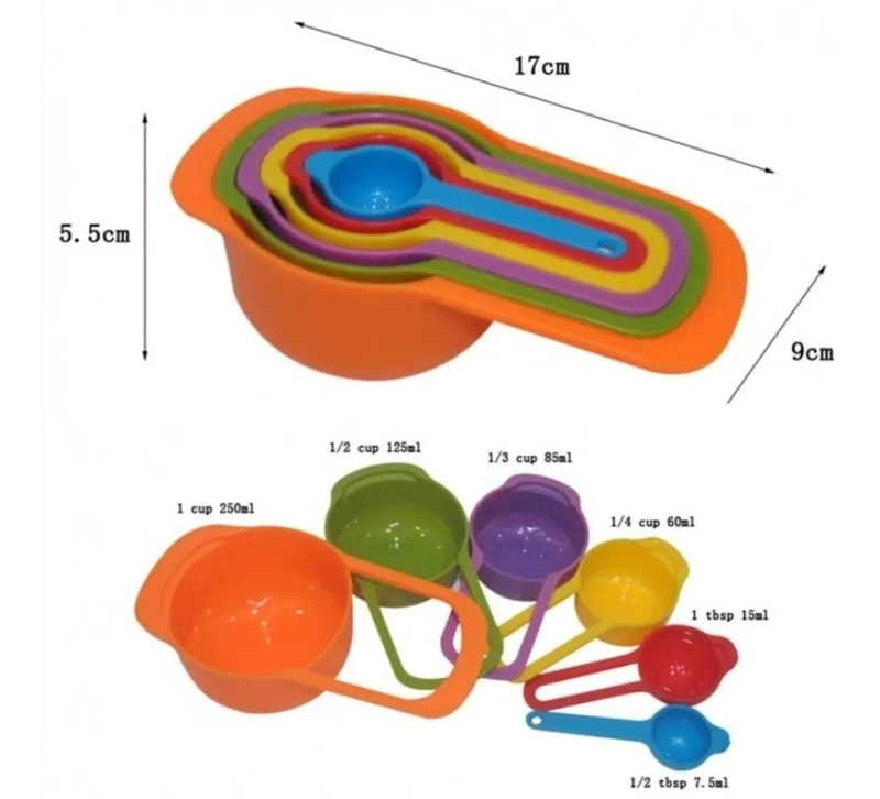 CUCHARAS TAZAS MEDIDORAS CUCHARAS MEDIDORAS PLASTICO COLORES - 3