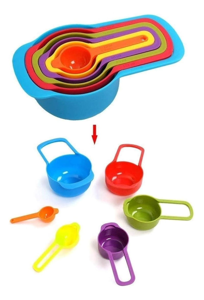 CUCHARAS TAZAS MEDIDORAS CUCHARAS MEDIDORAS PLASTICO COLORES - 5