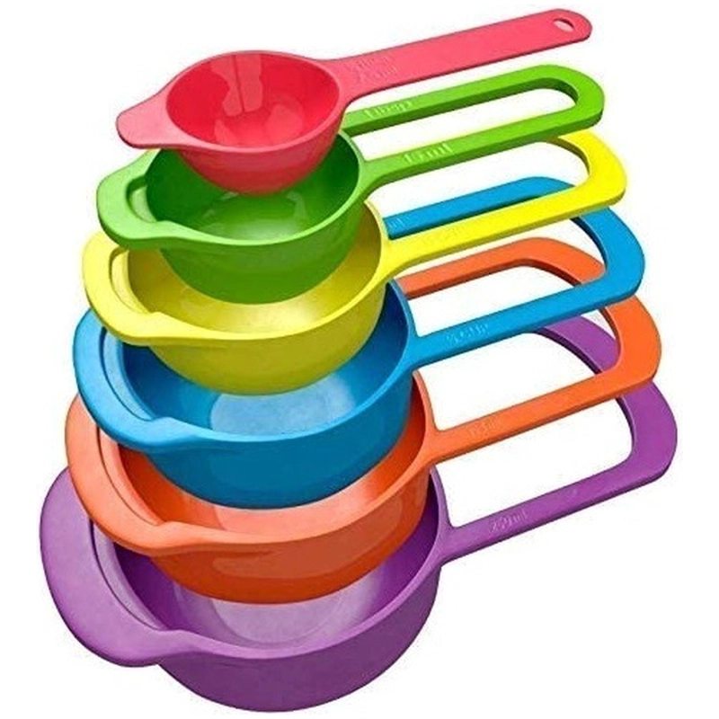 CUCHARAS TAZAS MEDIDORAS CUCHARAS MEDIDORAS PLASTICO COLORES - 6