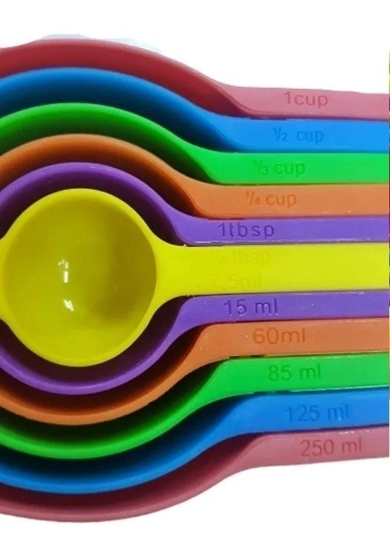 CUCHARAS TAZAS MEDIDORAS CUCHARAS MEDIDORAS PLASTICO COLORES - 9