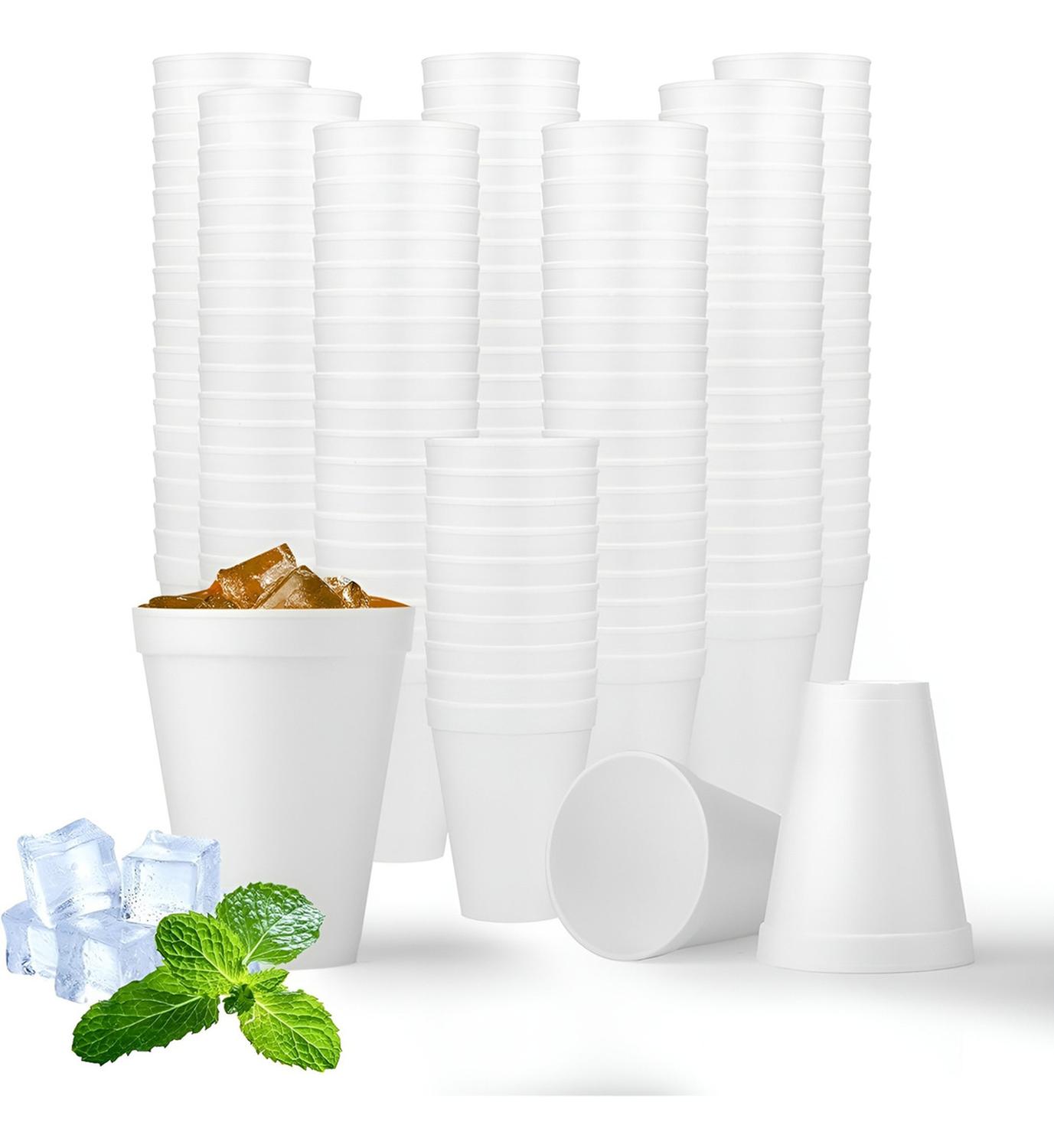1000 VASOS DESECHABLES VASOS PLUMAVIT TERMICO VASO 8OZ/240ML BLANCO / VASO PLUMAVIT 8OZ - 1