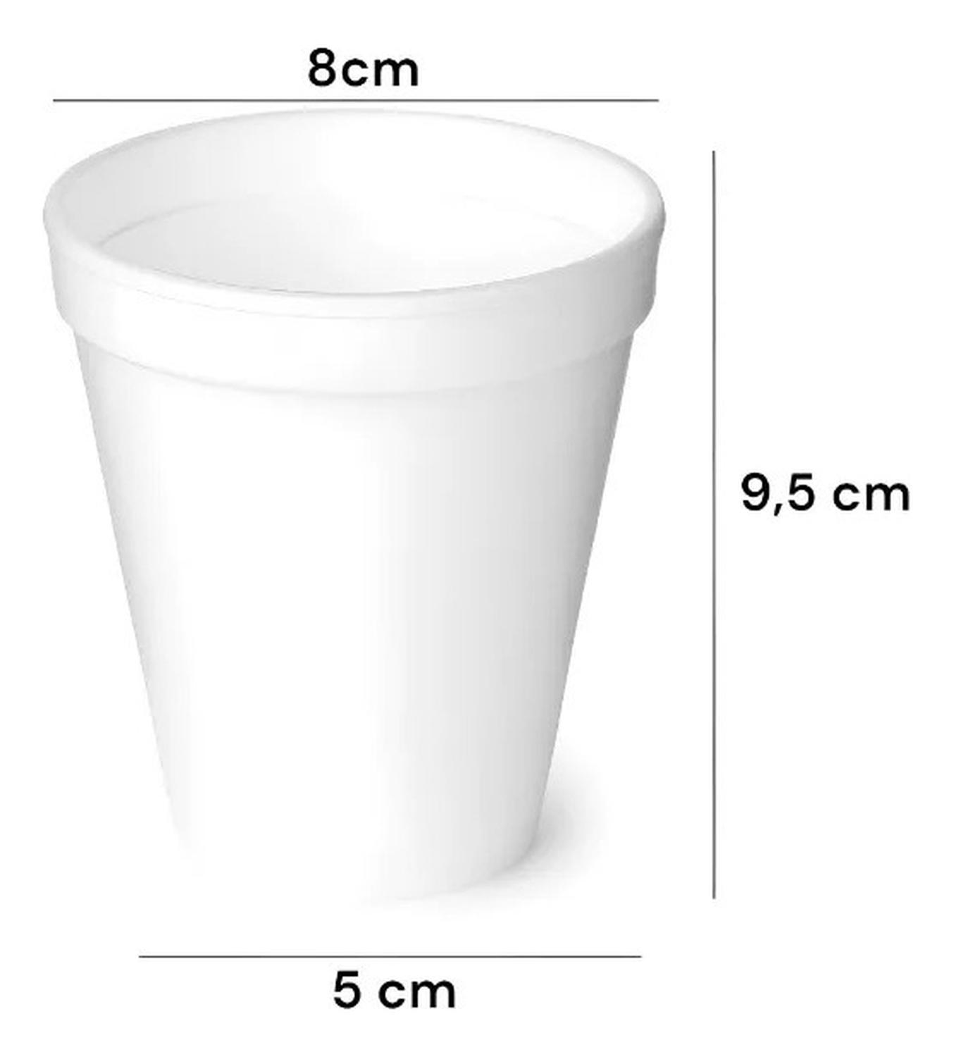 1000 VASOS DESECHABLES VASOS PLUMAVIT TERMICO VASO 8OZ/240ML BLANCO / VASO PLUMAVIT 8OZ - 3