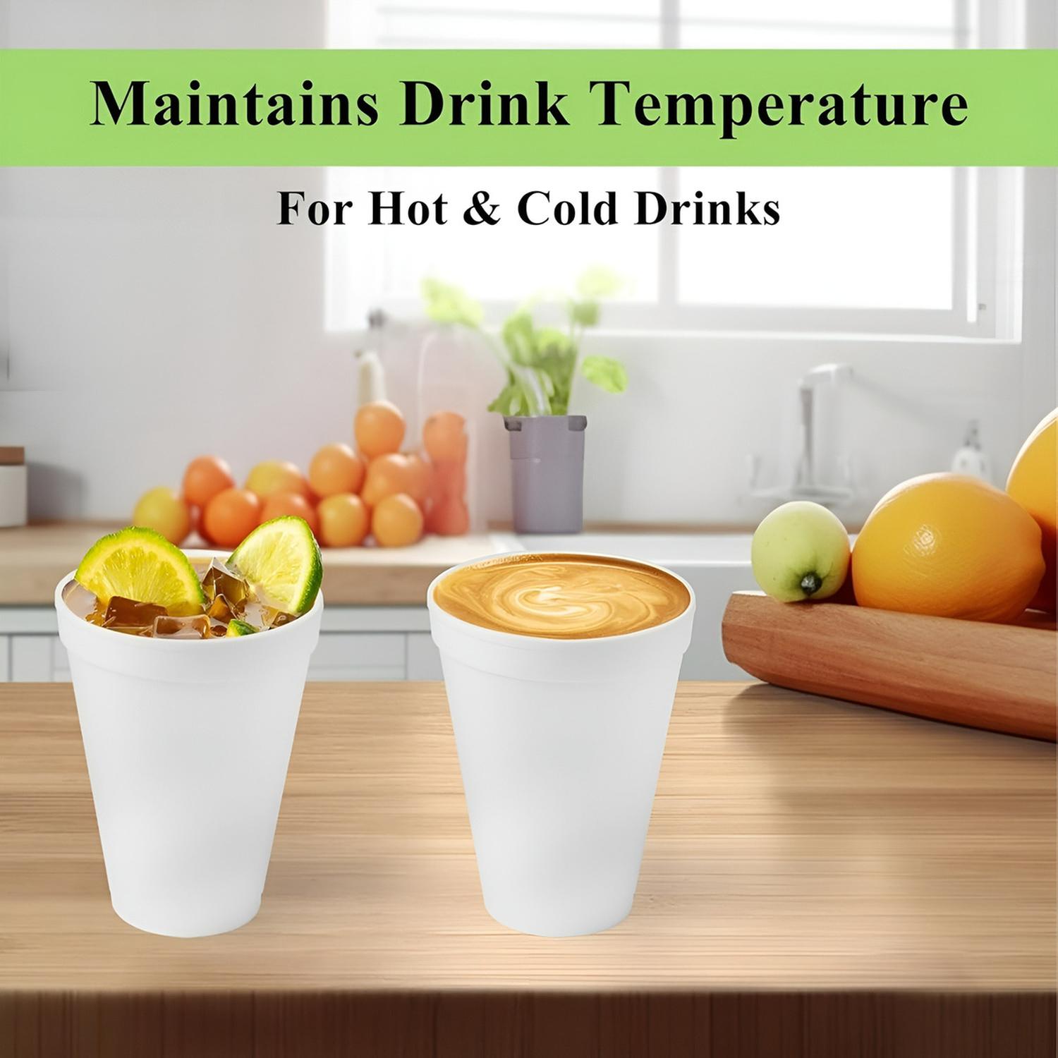 1000 VASOS DESECHABLES VASOS PLUMAVIT TERMICO VASO 8OZ/240ML BLANCO / VASO PLUMAVIT 8OZ - 4
