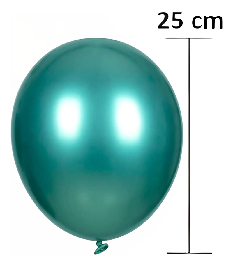 25 SET DE CUMPLEAÑOS GLOBOS CROMADOS GLOBOS CUMPLEAÑOS 25CM - 3