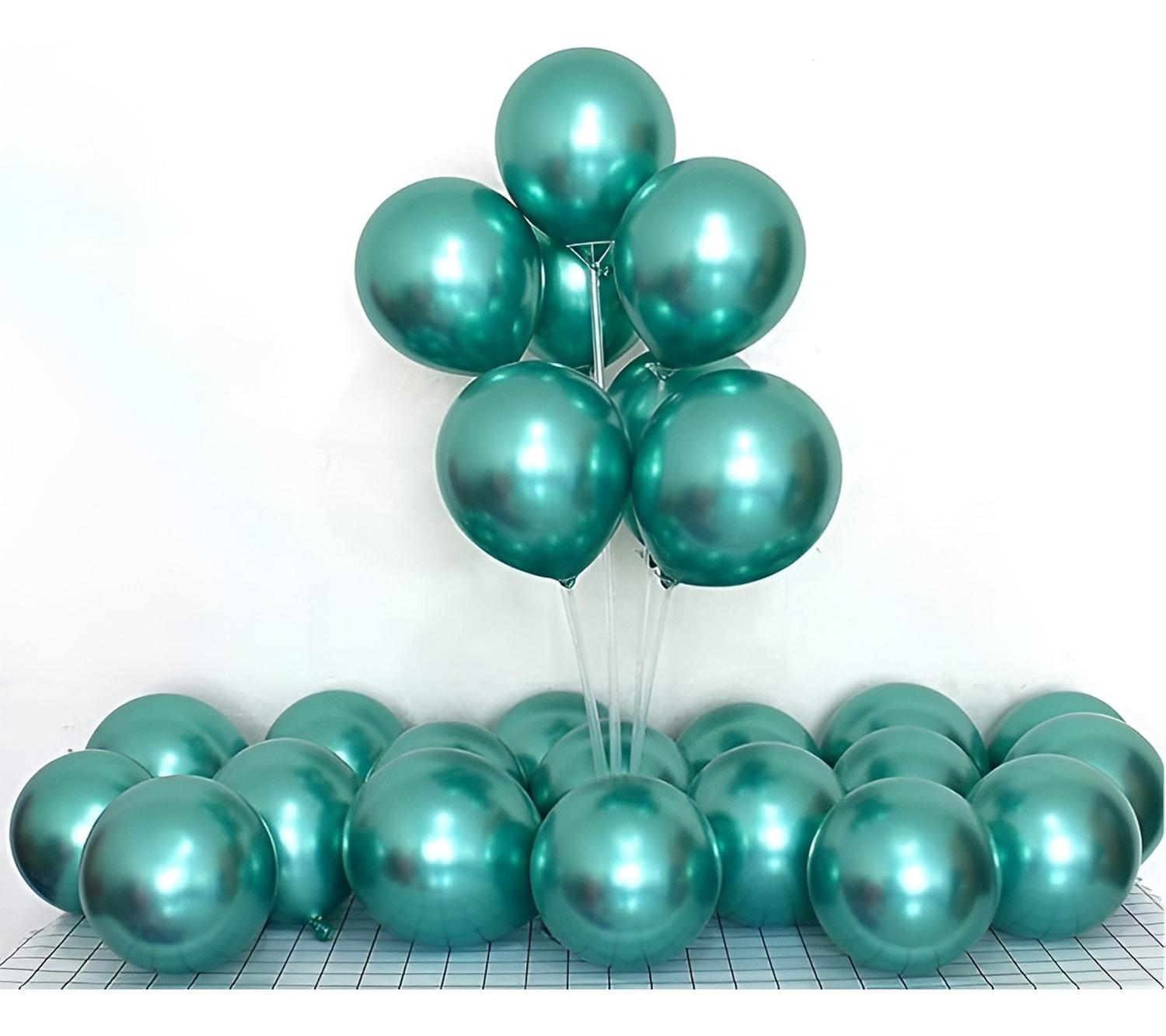 25 SET DE CUMPLEAÑOS GLOBOS CROMADOS GLOBOS CUMPLEAÑOS 25CM - 7