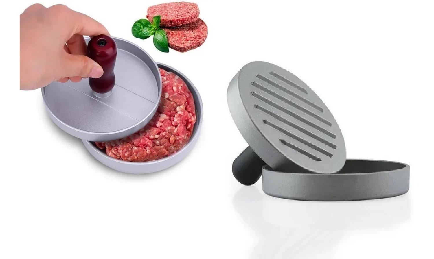 X2 PRENSA PARA HAMBURGUESAS PARRILLA MOLDE HAMBURGUESA PRENSAS DE HAMBURGUESAS HAMBURGUESAS A LA PAR - 5