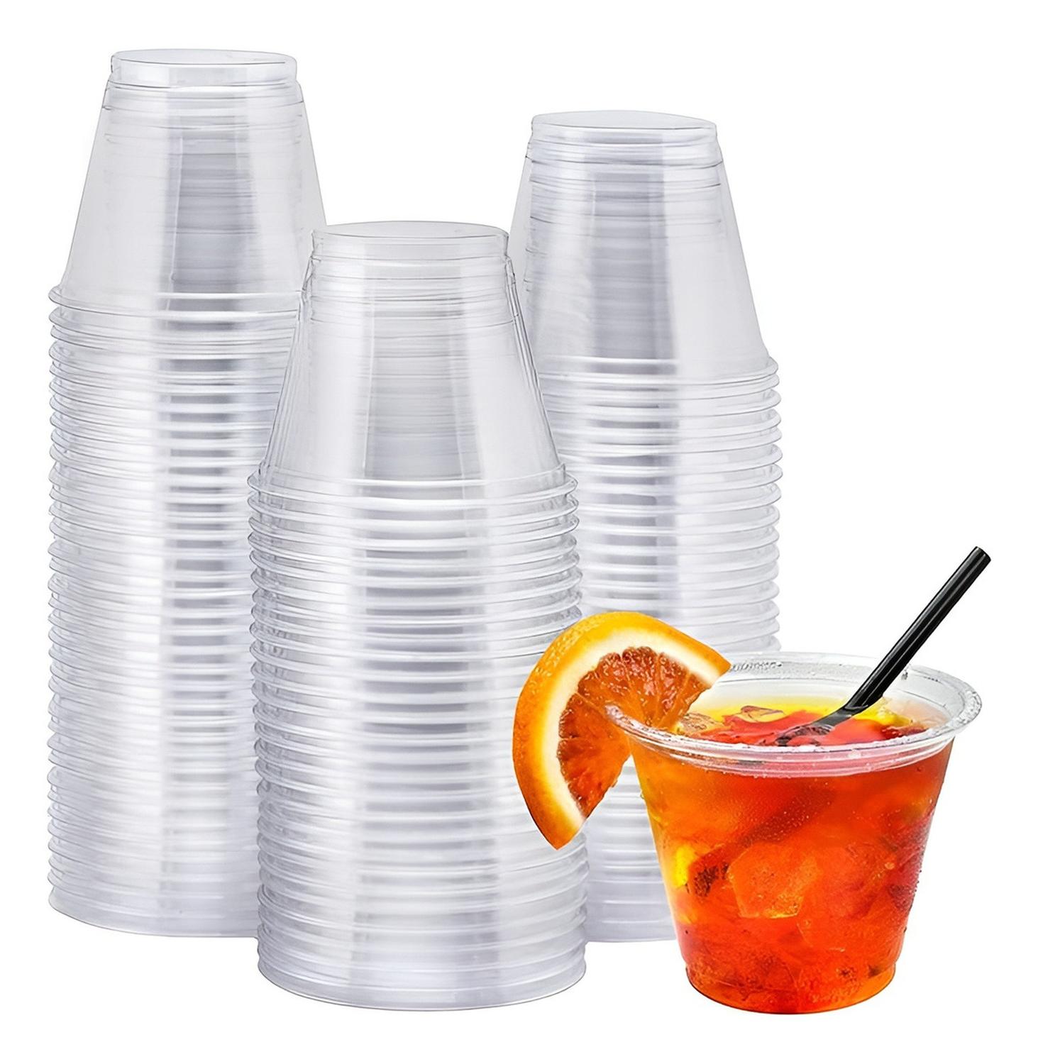 100 VASO PLASTICO VASOS DESECHABLES VASO PEQUEÑO 5OZ 148ML TRANSPARENTE - 1