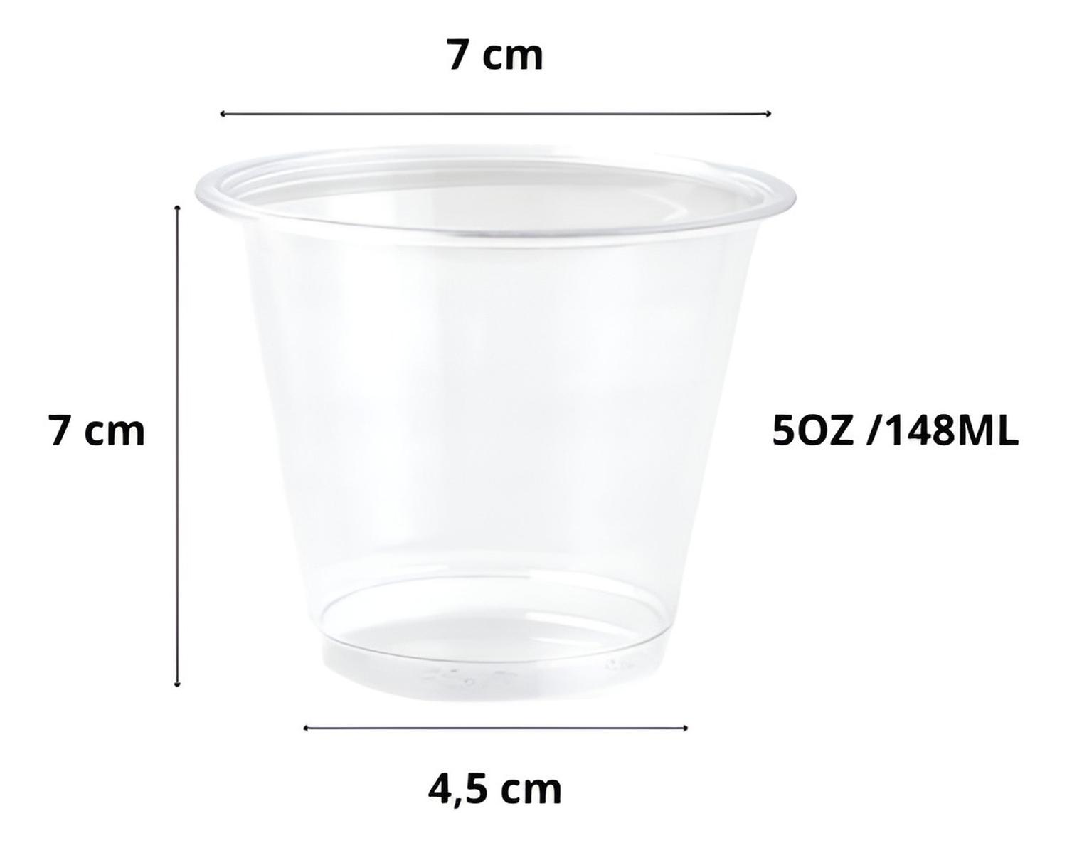 100 VASO PLASTICO VASOS DESECHABLES VASO PEQUEÑO 5OZ 148ML TRANSPARENTE - 3