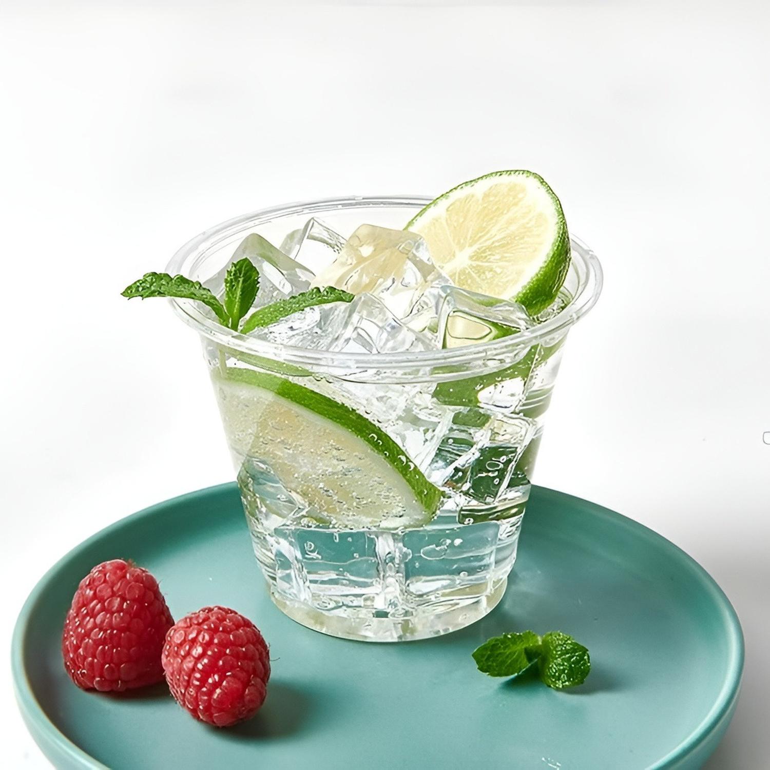 100 VASO PLASTICO VASOS DESECHABLES VASO PEQUEÑO 5OZ 148ML TRANSPARENTE - 9