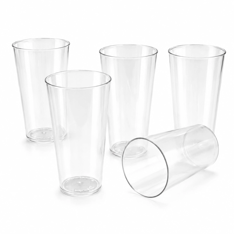 30 SET VASOS DESECHABLES VASO PLASTICO VASOS ACRILICOS 300ML X30 TRANSPARENTE 300ML - 1